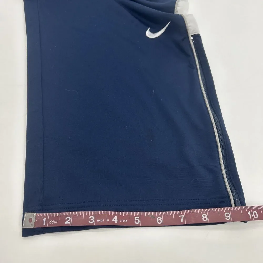 Nike Basketball Sweatpants Men's XL‎ Blue White Ankle Zip Elastic Waist Y2K
